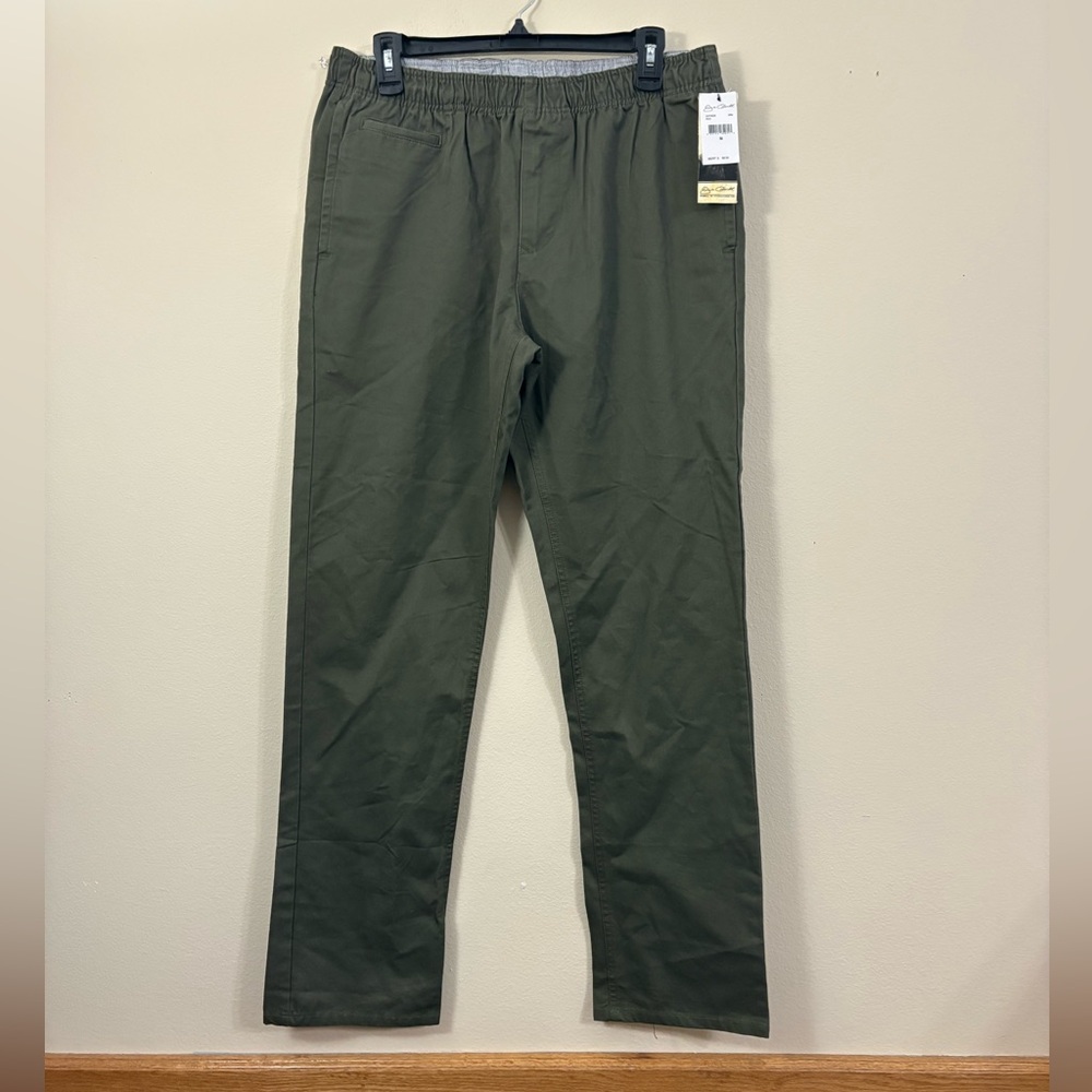 Jack O’Neill green pants men’s medium casual flat front NWT
